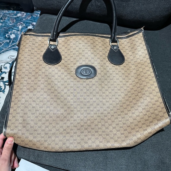 Gucci Brown Monogram Tote Bag - Picture 3 of 17